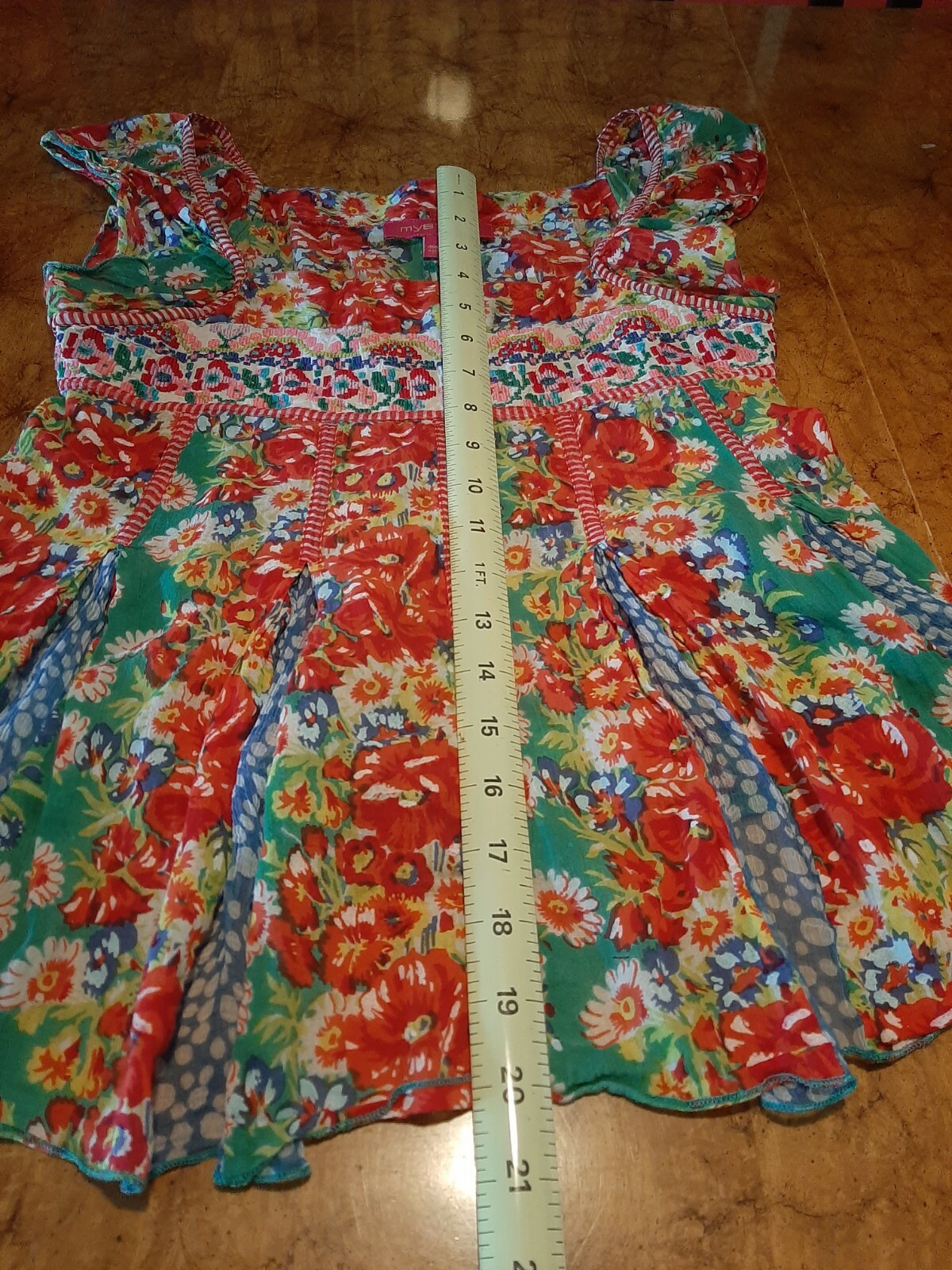 Adorable Boho Patchwork Summer Top Embroidery Flo… - image 7