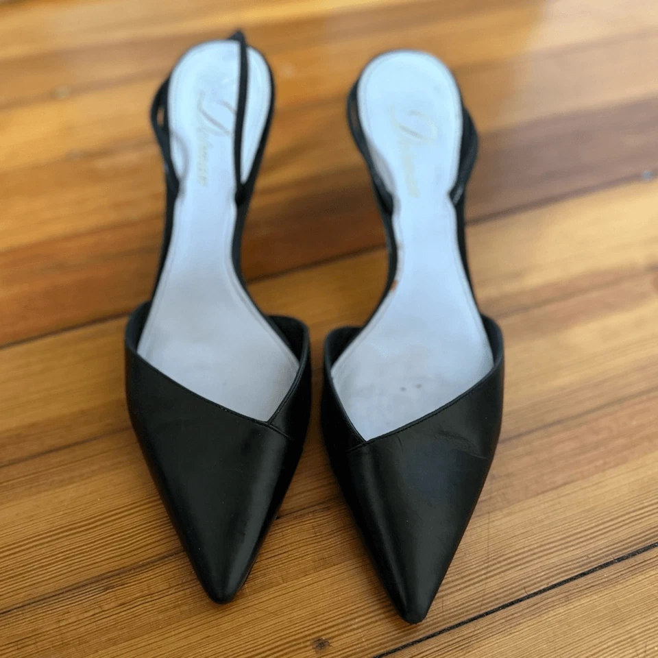 Correas Delman Laci de cuero negro talla 9 Foto 2 de 4