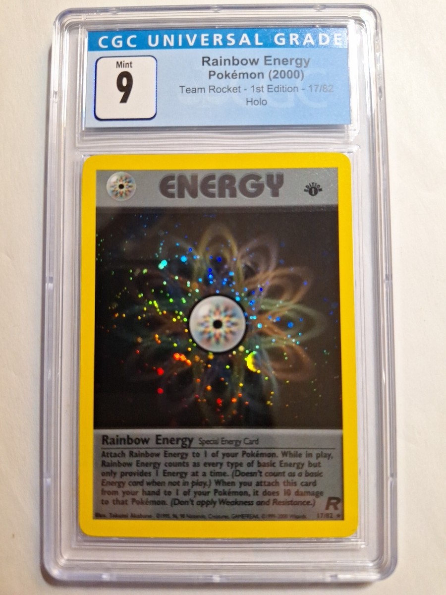 holographic rainbow energy card CGC 9