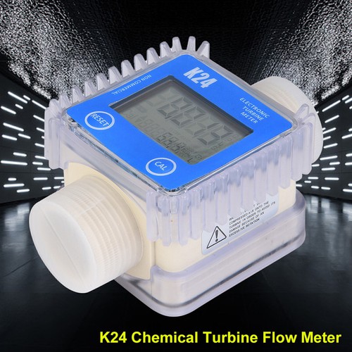 LCD Digital Turbine Durchflussmesser für Chemikalien Wasser Ölzähler Gerät Blau - Bild 8 von 10