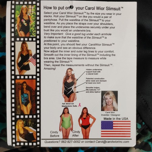 Carol Wior Bathing Suit Shirred Front Underwire Pool / Beach Swimsuit Size 16 - Picture 8 of 9