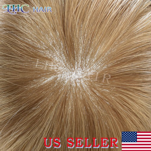 Mens Toupee Human Hair Replacement System Full French Lace Hairpiece For Men Wig - Picture 6 of 76