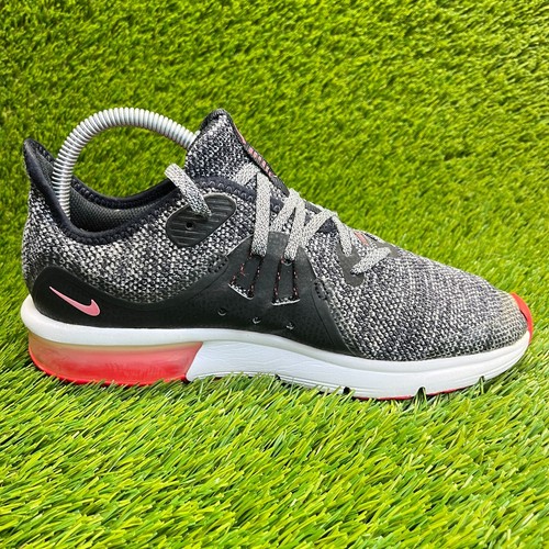 Nike Air Max Sequent 3 Boys Size 7Y Gray Black Athletic Running Shoes Sneakers - Picture 4 of 10