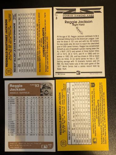 Reggie Jackson - 4 Card Lot - Picture 6 of 6