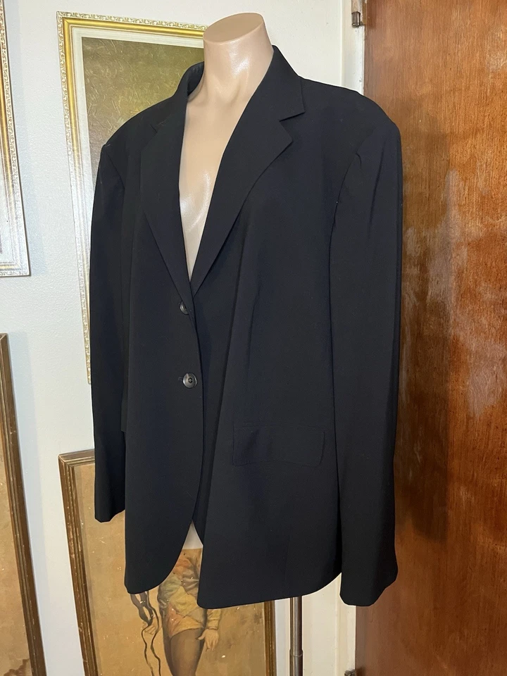 BRIONI Lujo Italiano Lana Seda Negro Esmoquin Talla Grande Blazer Pantalón Traje 24/26 Foto 3 de 4