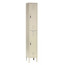 Double Tier Locker 12x15x36 2 Door Unassembled Tan