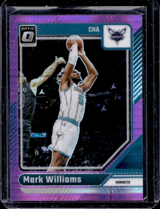 2024-25 Panini Donruss Optic Mark Williams Hyper Pink Prizm #181 Hornets