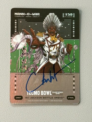 🔥Bo Jackson Battle Arena Tecmo Bowl MANN-O-WAR CHARLES MANN Deput Auto Steel🔥