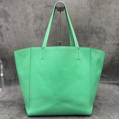 CELINE CABAS PHANTOM TOTE BAG GRÜN GANZLEDER GROSSE SCHULTERTASCHE