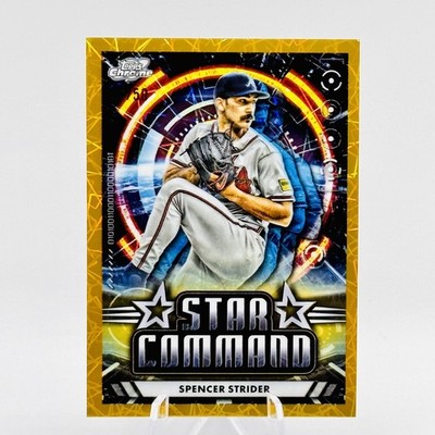 SPENCER STRIDER 2024 Topps Chrome Cosmic Star Command Gold Refractor /50 #SC-19