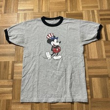 Vintage Disney Mickey Mouse Ringer Tee 2000s Large