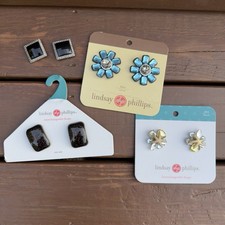 Lindsay Phillips Lot Of 3 Interchangeable Snaps One Size Rhinestones New
