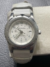 Columbia Sportswear 100 M Men’s Quartz Field Watch White Leather Strap