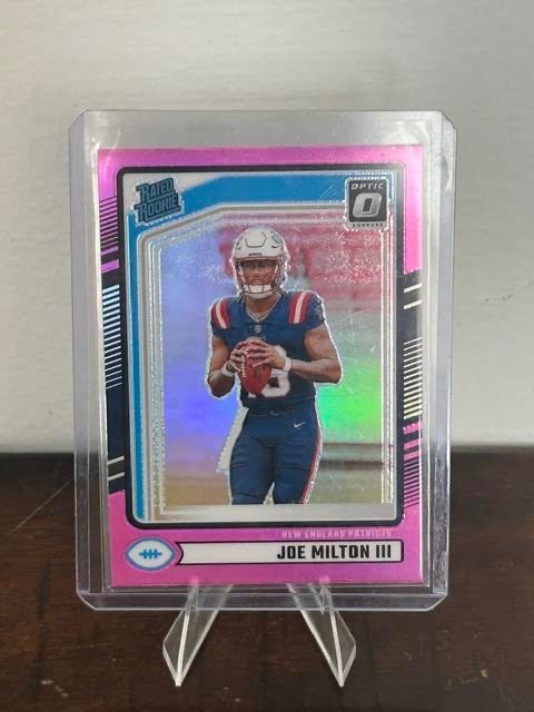 2024 Panini Donruss - Rated Rookie Joe Milton III #319 Optic Preview Pink Prizm
