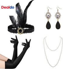 Women 1920S Flapper Set,Roaring 20S Headband Headpiece Costume Accessories for H