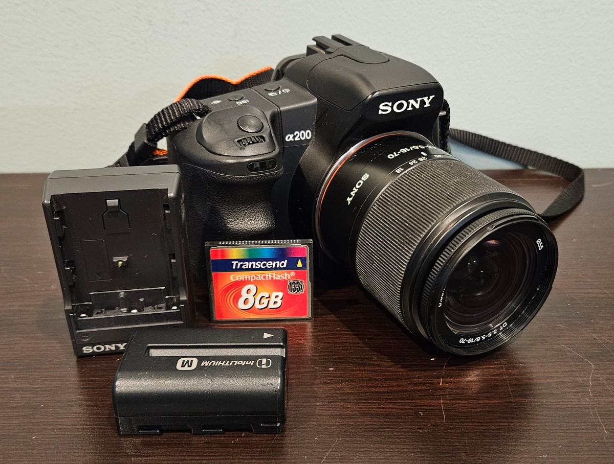 【S2051】SONY α200 DSLR-A200 18-70 3.5-5.6 Amazon.com : Sony Alpha A200K 10.2MP Digital SLR Camera Kit