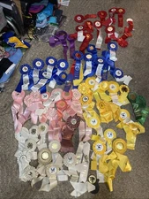 Lot Of  Vintage 1960-79s Horse Equestrian Show Ribbons Ohio 1-7 Place AS IS
