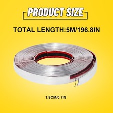 34 Chrome Trim Molding Strip Car Door Window Bumper Side Trime Protector 16ft