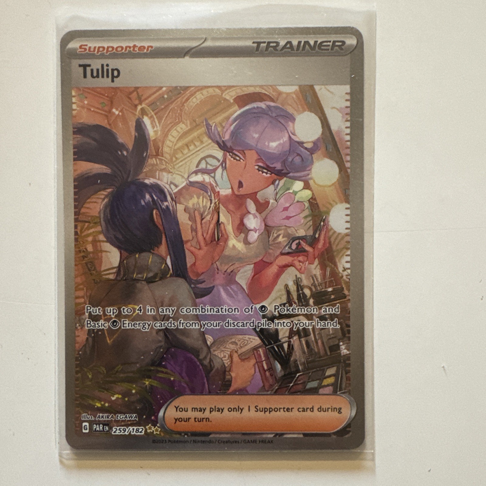 Pokemon Tcg Paradox Rift   Tulip 259/182 Full Illustrated NM