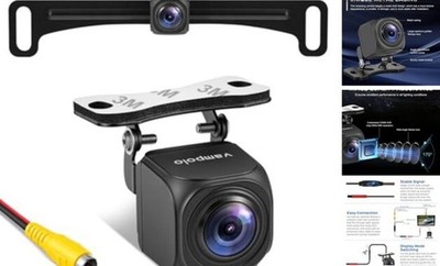 Backup Camera, AHD 1080P Metal Rear View & Front View Camera, 170° Wide Black