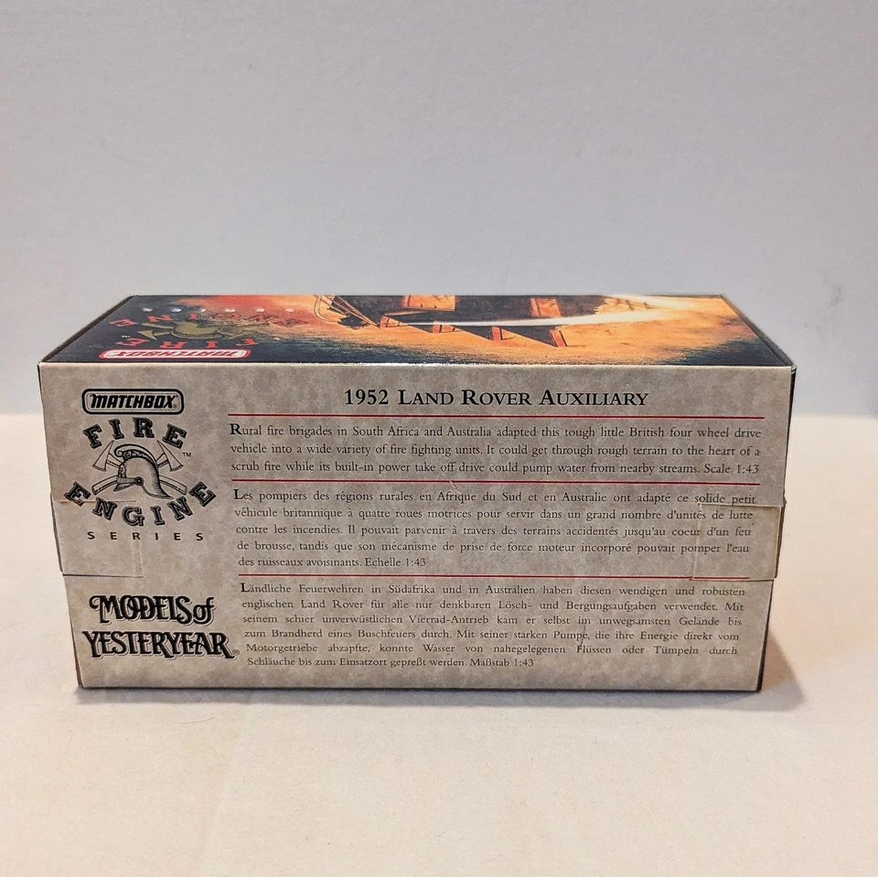 Matchbox Models of Yesteryear Fire Engine Series 1952 Land Rover Auxiliary YFE02 - Image 4 of 4