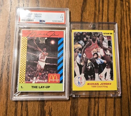 1990 McDonalds Michael Jordan The Lay Up PSA 5 Plus Free Joedan novelty  Card