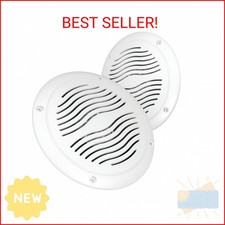 5-inch Water Resistant Outdoor Speakers, Dual Cone, 25W Peak Power, Marine and R
