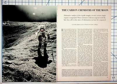Apollo Moon Chemistry Article Magazine Pages Astronaut NASA Ephemera