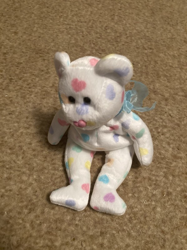 Ty Beanie Buddy Kissme the Bear Plush