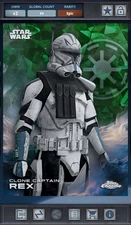 Clone Captain Rex - Green Epic - Star Wars Card Trader Chrome Sapphire 2025