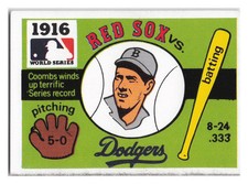 1971 Fleer World Series #14 1916 - Red Sox vs. Dodgers - Jack Coombs