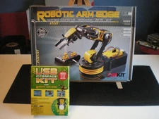 Interactive Robotic Arm with Gripper, Computer Interface & No Soldering Needed