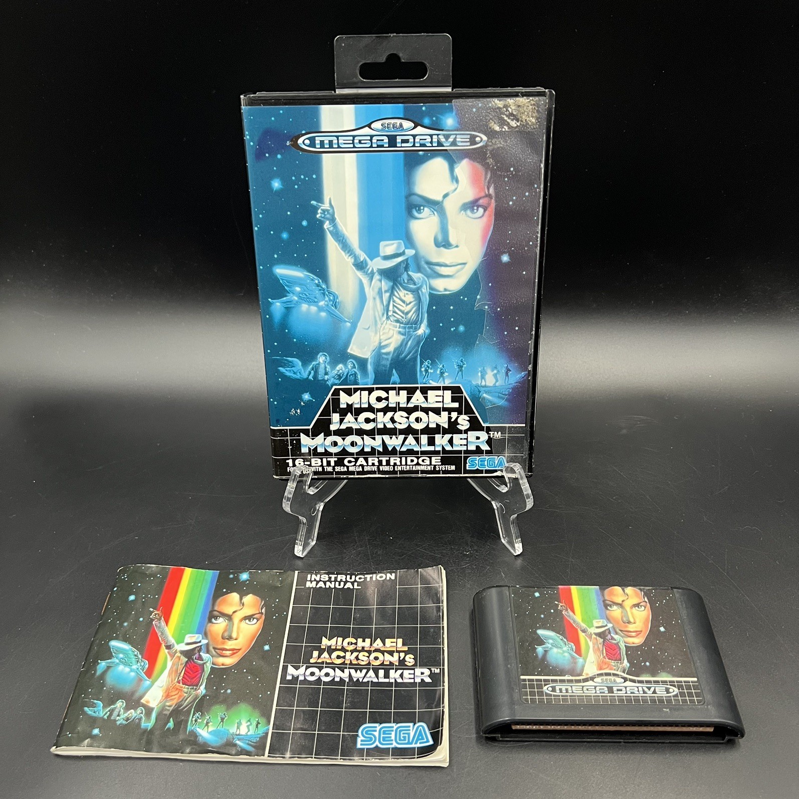Michael Jackson's Moonwalker (PAL, 1990) SEGA Mega Drive Game Boxed with Manual