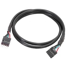 USB Header Extension Cable Black USB 2.0 9-Pin Male To Female Internal Cord