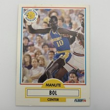 1990-91 Fleer - Manute Bol #62 ✅ Denver Nuggets - NBA