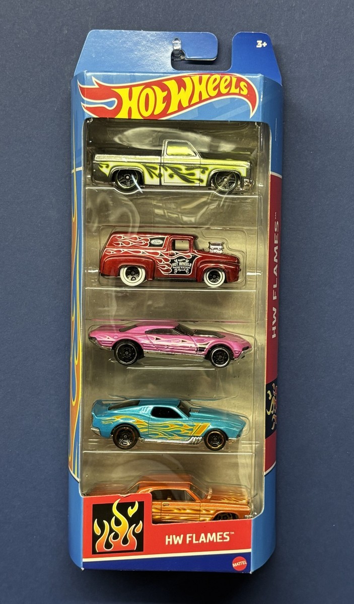 Hot Wheels 5Pack HW Flames 5 Pack Gift Set '83 Silverado Ford F