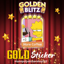 Monopoly Go Sticker Set 16 More Coffee Gold Monopoly Golden Blitz 4 star
