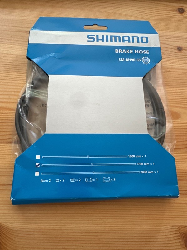 Shimano Hydraulic Brake Hose for SM-BH90-SS - 1700mm Inc. Fittings