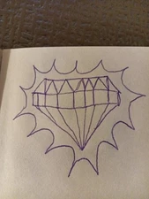 Drawing Of A Diamond With 30 Facets Showing.