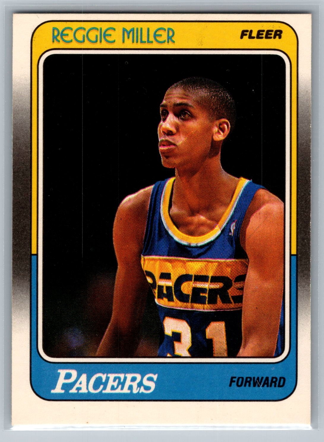 1988-89 Fleer - Reggie Miller #57 (RC) - HOF NM *TEXCARDS*
