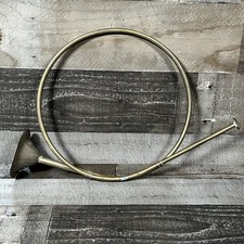 Vintage Brass French Horn Hunting Holiday Christmas Wreath Decor Brass Patina