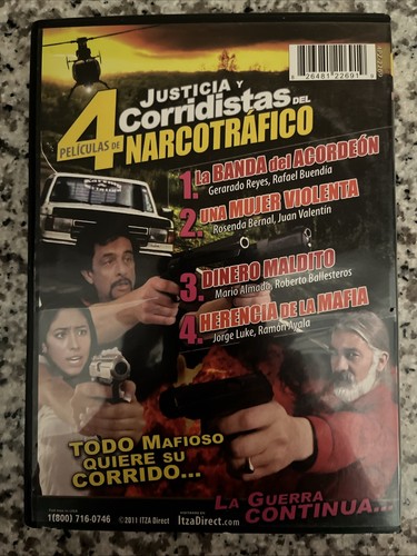 4 Peliculas Justicia Y Corridistas Del Narcotrafico (Ramon Ayala Y R - SEHR GUT - Bild 2 von 3