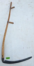 WI Barn Antique Vintage Scythe Sickle Reaper Snathe 62" Handle 25" Blade    AN