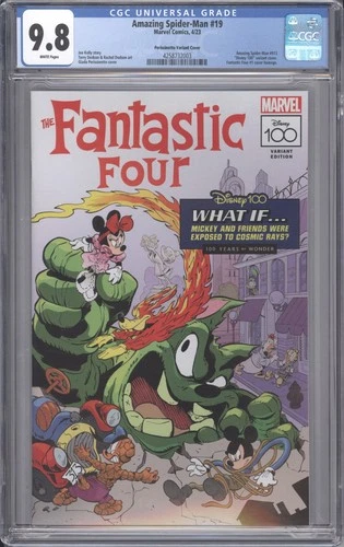 Amazing Spider-Man #19 CGC 9.8 Perissinotto Disney 100 Fantastic Four Cover 2023