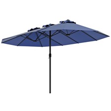 15 FT Double-Sided Large Patio Umbrella Outdoor Table Market Umbrella