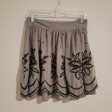 Darling Mini Skirt Size Medium Whimsigoth Floral Fairy Grunge Lace Scallop Hem