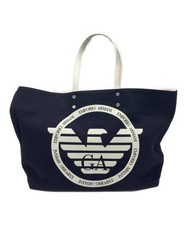 Borsa tote EMPORIO ARMANI blu navy x bianca