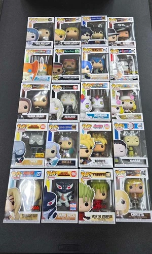 Funko Pop Anime Lot 20 Boxed Exclusives AOT Naruto Black Clover Bleach One Piece