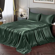 Silk Blend Fitted Sheet Mattress Cover Queen King Size Customized