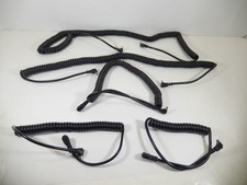 VINTAGE LOT OF 5 COILED EXTENSION MALE PC TO FEMALE PC FLASH SYNC CABLE CORDS